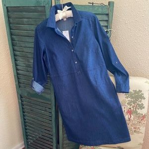 NWT J. Jill Denim Shirtdress, XS
